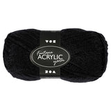 Creativ company akrylgarn, sort, 50gr, 80m