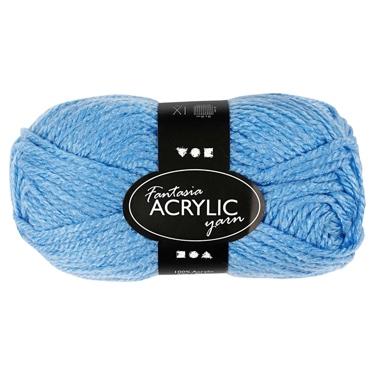 Creativ company akrylgarn, blå, 50gr, 80m