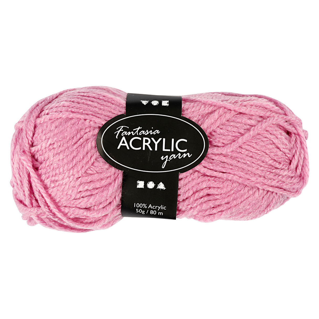 Creativ company akrylgarn, pink, 50gr, 80m