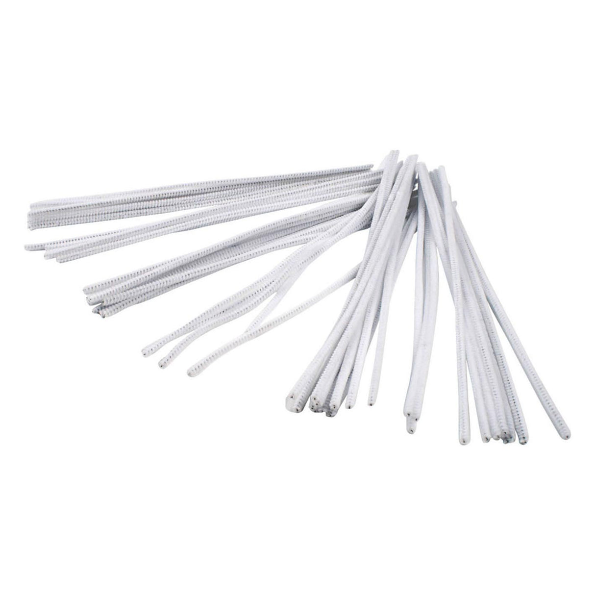 Creativ company chenille hvid 30cm, 50 stk.