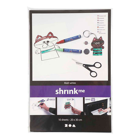 Creativ virksomhed https: www.cchobby.nl sheets-shrink-foil-sheet-20x30-cm-thickness-0-3-mm-matt-white-10-sheet-1-box