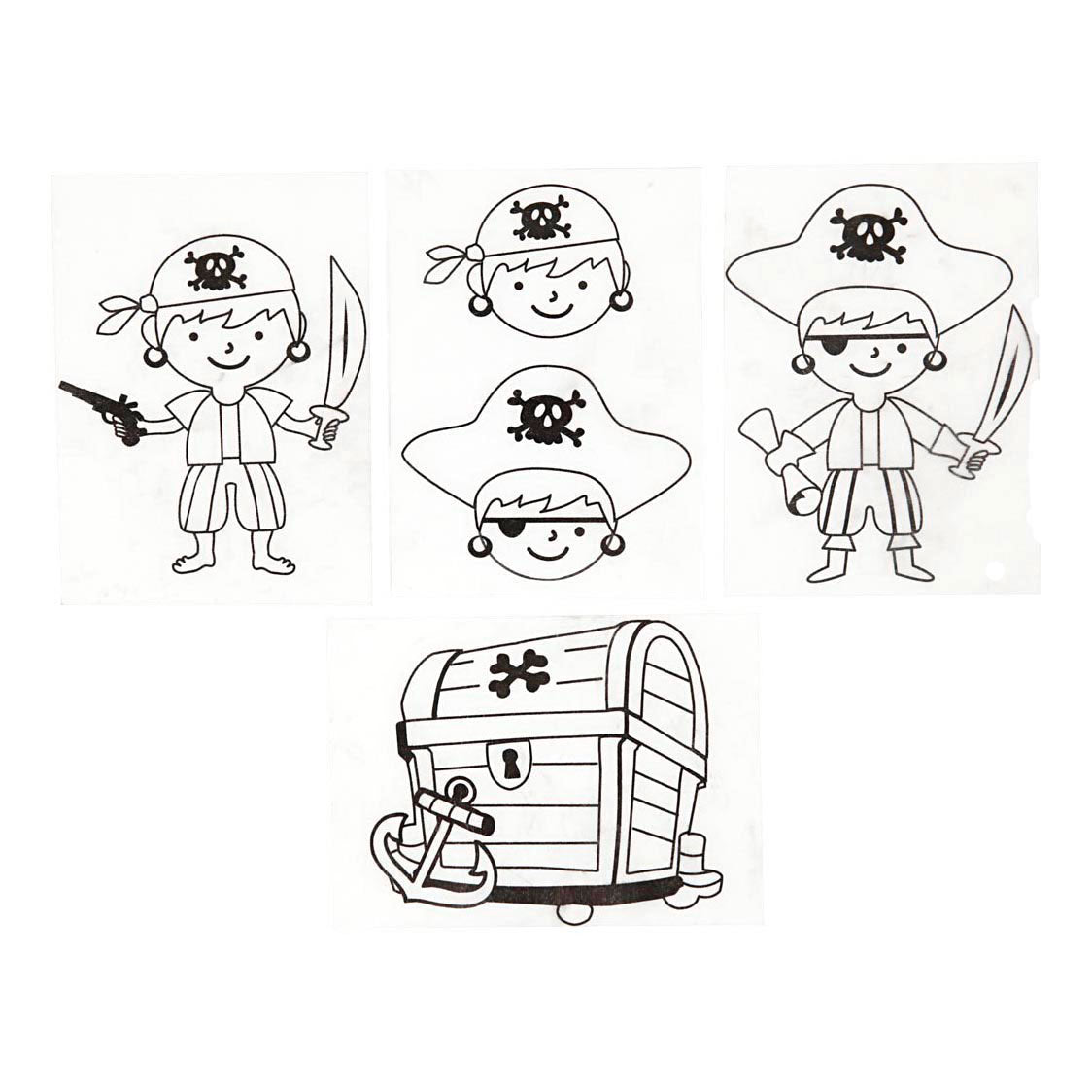 Creativ virksomhed https: www.cchobby.nl sheets-shrink-foil-with-motifs-pirate-sheet-10-5x14-5-cm-thickness-0-3-mm-matt-transparent-4-sheet-1-box