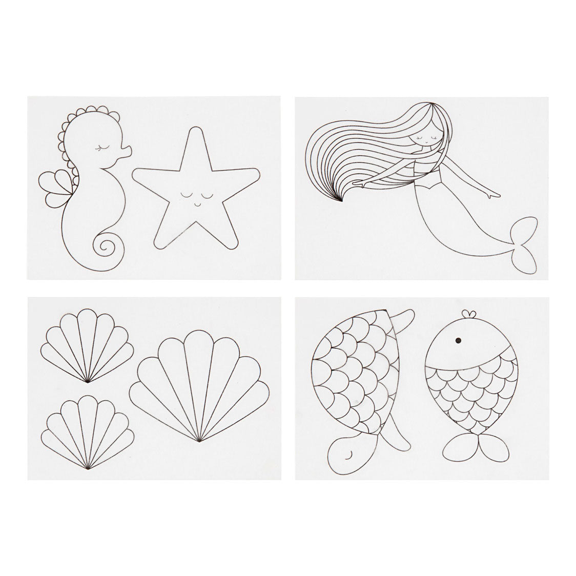 Creativ virksomhed https: www.cchobby.nl sheets-shrink-foil-with-motifs-mermaid-sheet-10-5x14-5-cm-thickness-0-3-mm-matt-transparent-4-sheet-1-box