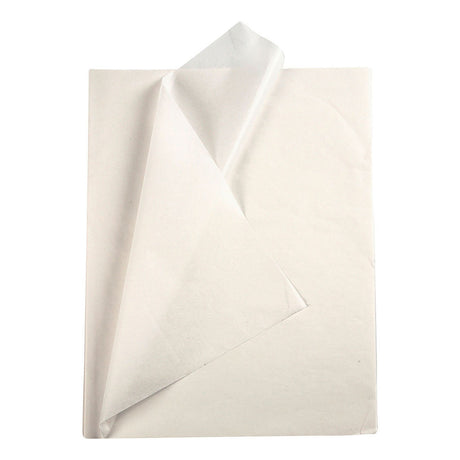 Creativ firma silkepapir - silkepapir - crepepapir - silkepapir - hvid - emballage - dekoration - håndværk - 50x70 cm - 14 gram - 10 ark