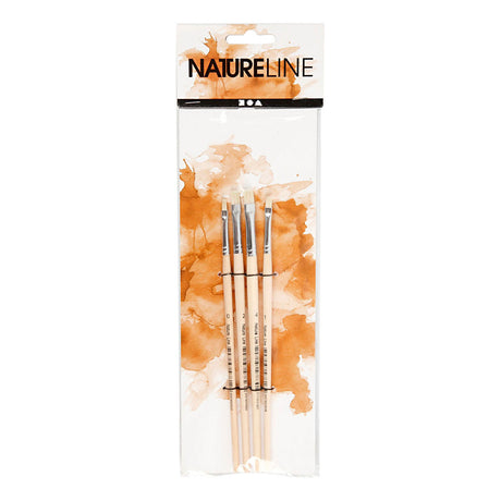 Creativ firma natur line børster 00 1 2 4, 4 stk.