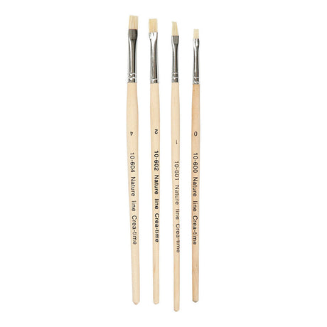 Creativ firma natur line børster 00 1 2 4, 4 stk.