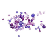 Creativ Company facet perler blandes lilla, 45 gram