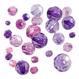 Creativ Company facet perler blandes lilla, 45 gram
