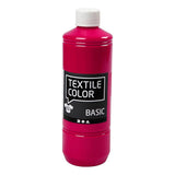 Creativ Company tekstilfarvemaling - Primær rød, 500 ml