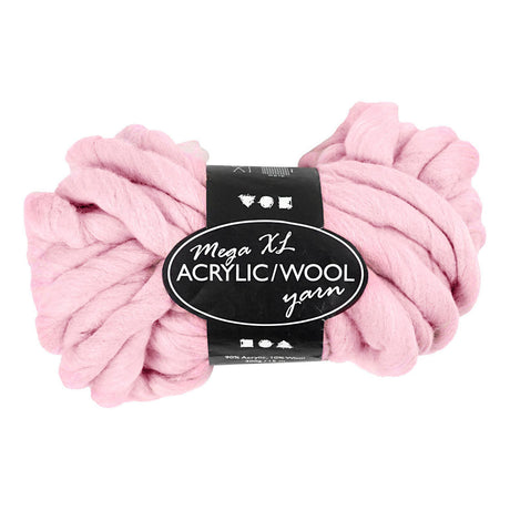 Creativ Company XL Yarn fra Acryl - Pink, 15m