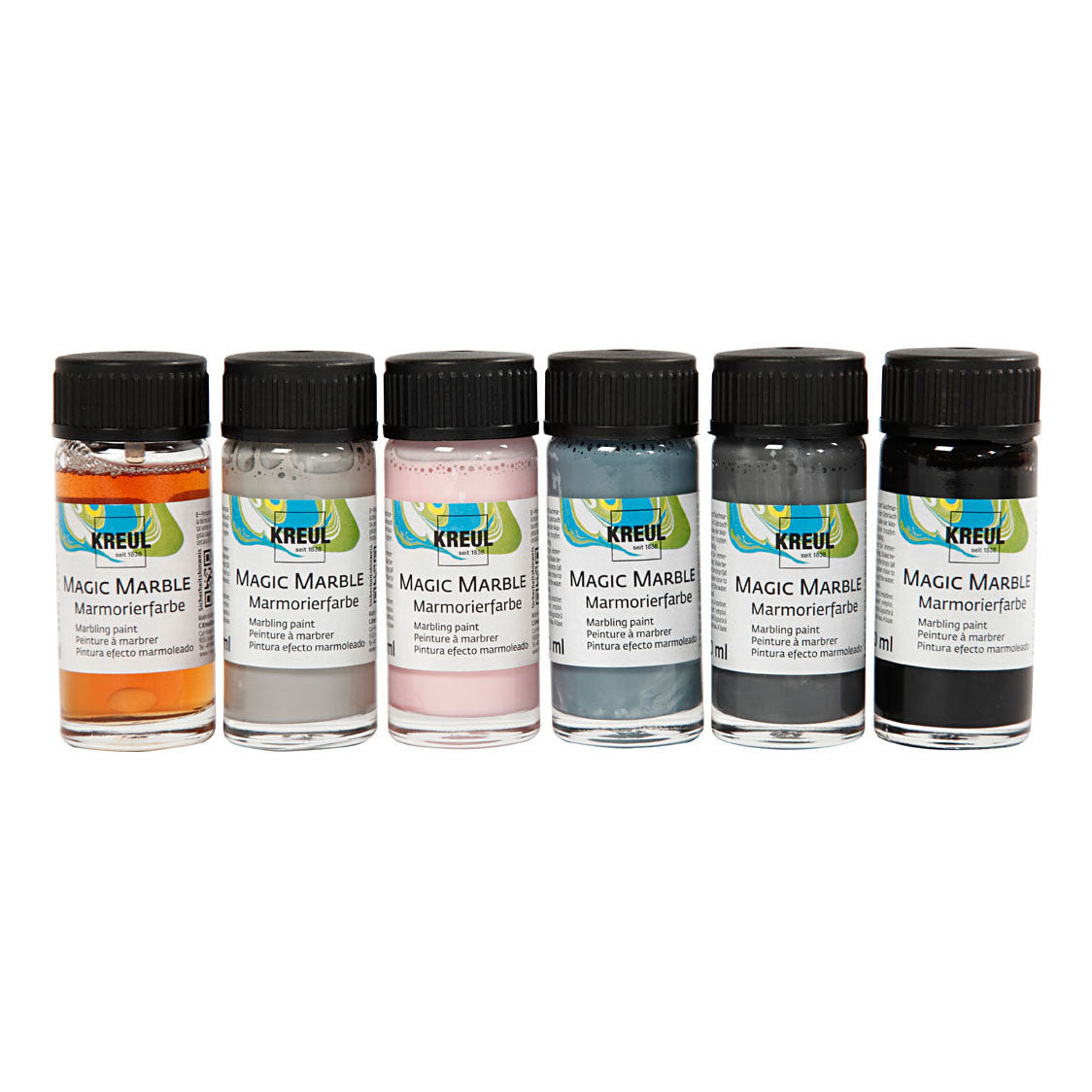 Creativ Company Magic Marble Paint Pastel Colours, 6x20ml