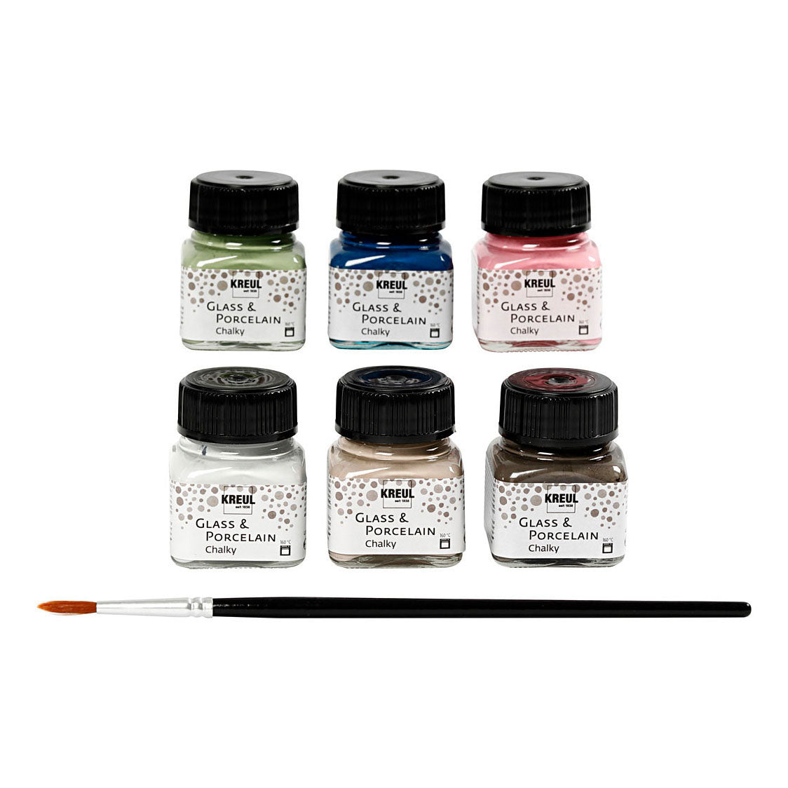 Creativ Company Glass and Porcelain Paint Lime Color, 6st.