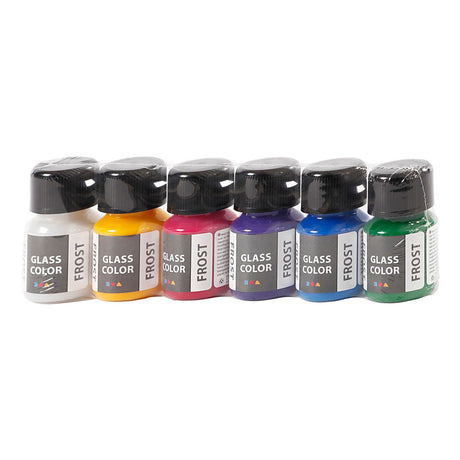 Creativ Company Glass Color Frost Glass Paint Color, 6x30ml
