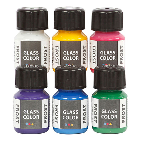 Creativ Company Glass Color Frost Glass Paint Color, 6x30ml