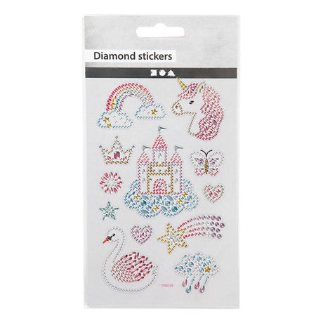 Creativ Company Diamant Stickers Unicorn, 1 ark