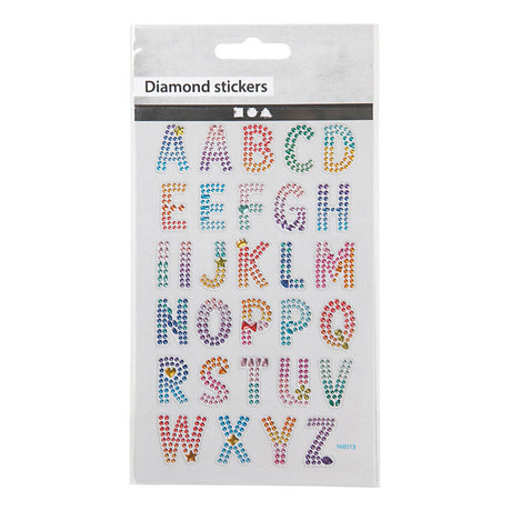 Creativ Company Diamant Stickers Alphabet, 1 ark