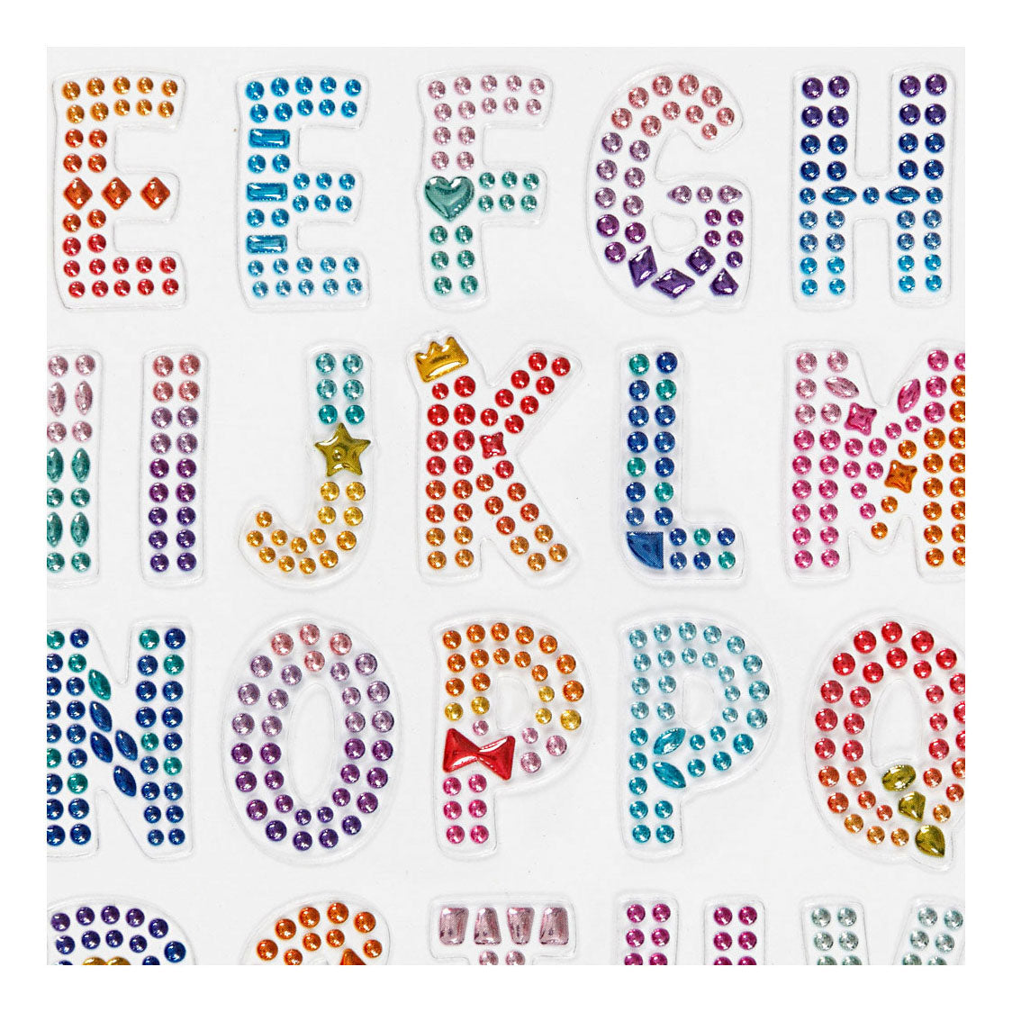Creativ Company Diamant Stickers Alphabet, 1 ark