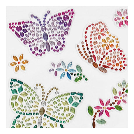 Creativ Company Diamant Stickers sommerfugl, 1 ark