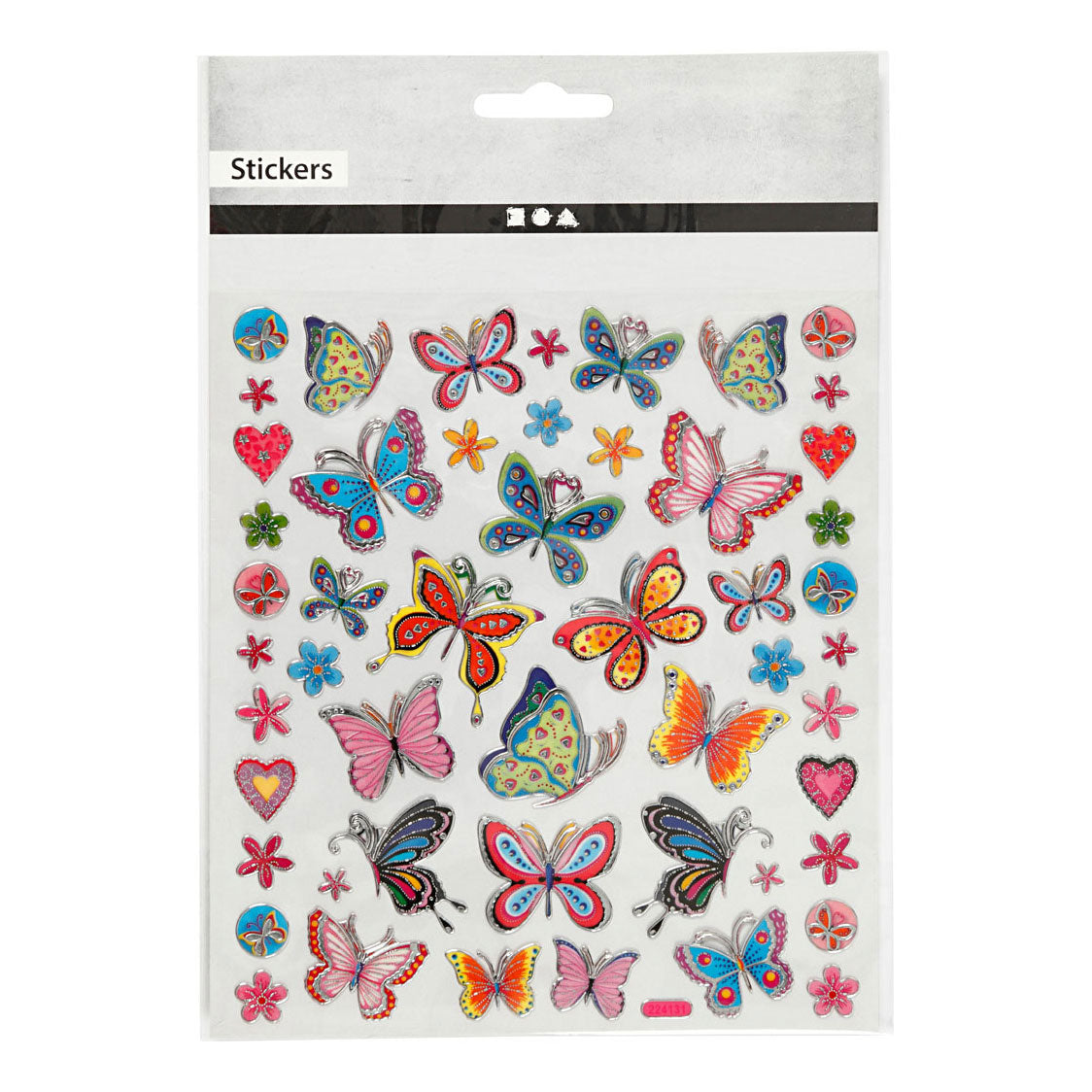 Creativ Company klistermærker blomster og sommerfugle, 1 ark