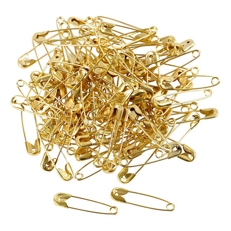 Creativ firma sikkerhedsnåle l: 22 mm tykkelse 0 6 mm guld 100 stk