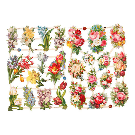 Creativ Company Vintage Pictures Spring Flowers, 2 Sheets
