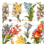 Creativ Company Vintage Pictures Spring Flowers, 2 Sheets