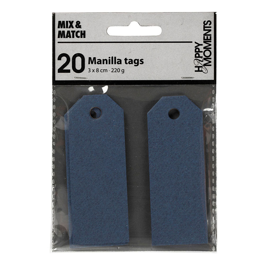 Creativ Company Manilla mærker Blue, 20 ..