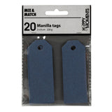 Creativ Company Manilla mærker Blue, 20 ..