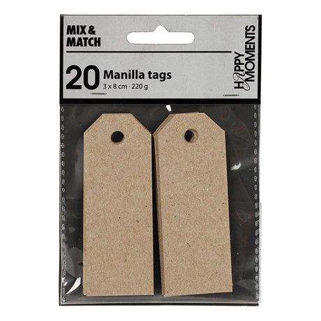 Creativ Company Manilla Labels Naturel, 20 ..