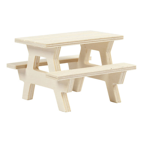 Creativ virksomhed https: www.cchobby.nl picnic bænk-h-5-5-cm-l-8-cm-w-8-cm-1-piece