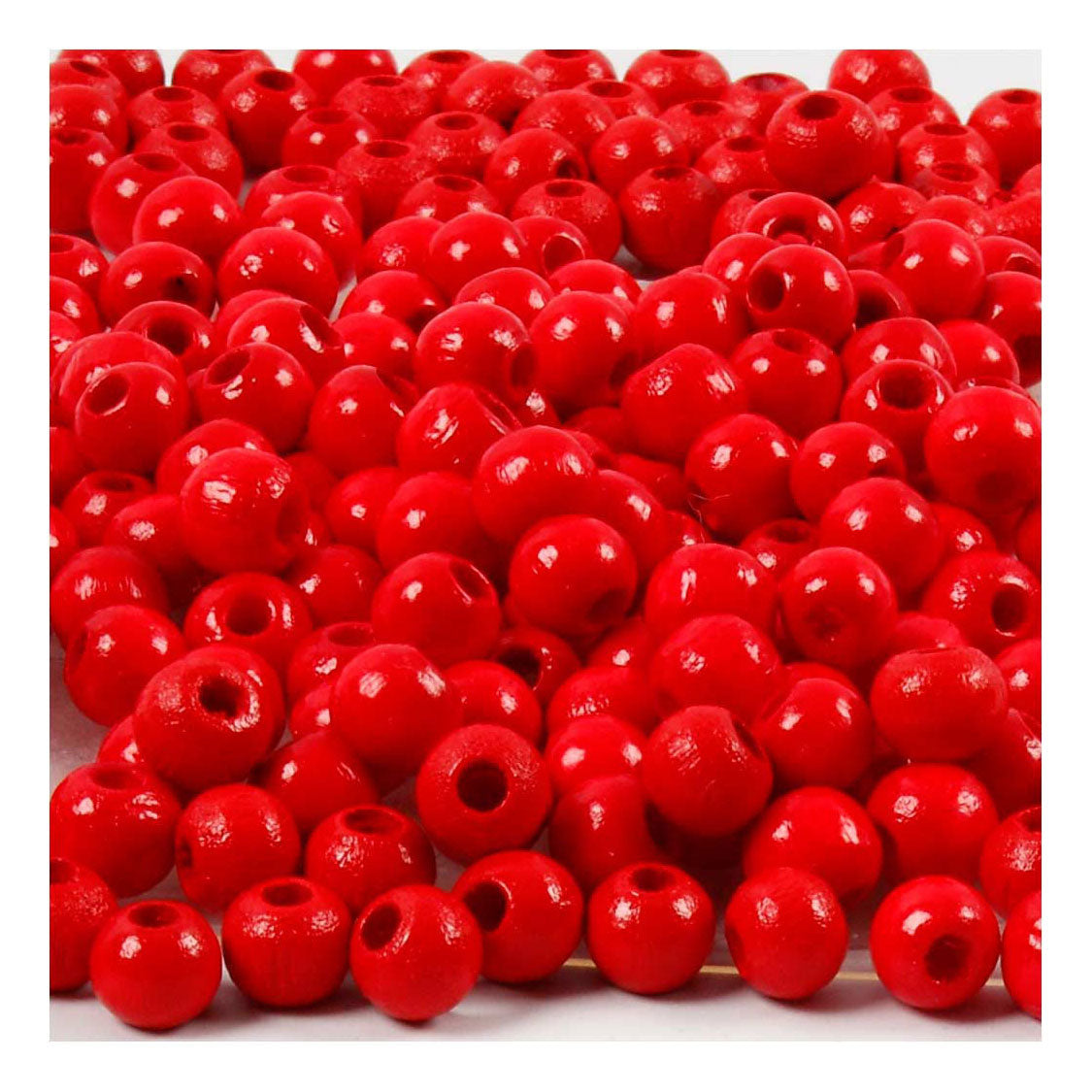 Creativ Company Wood Perles Red, 150st.