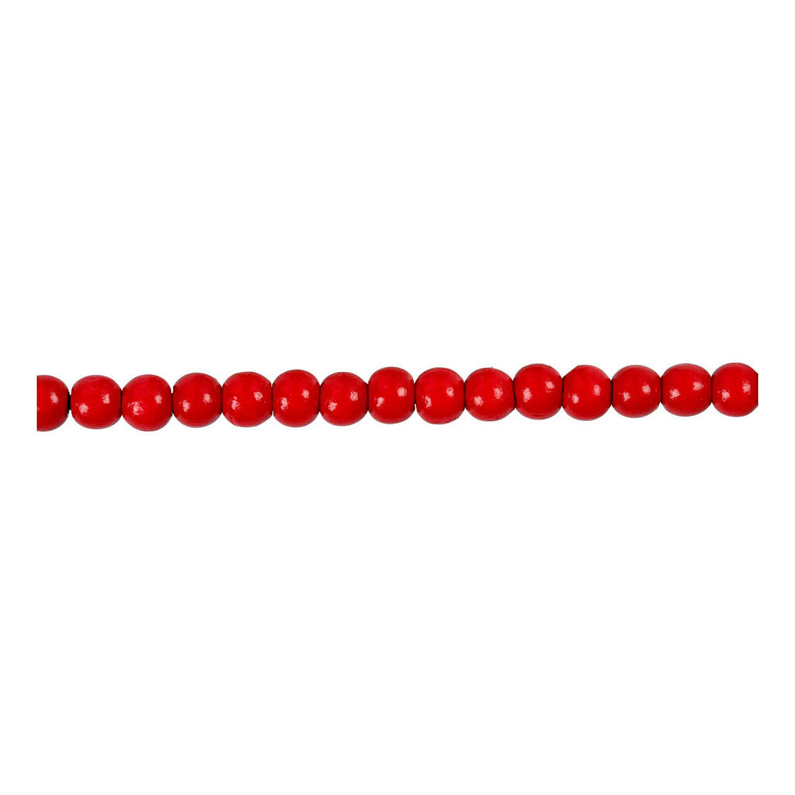 Creativ Company Wood Perles Red, 150st.