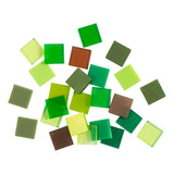 Creativ Company Mini Mosaic Green Glitter 10x10mm, 25 gram