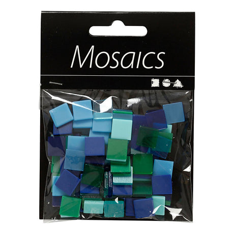 Creativ Company Mini Mosaic Blue Green 10x10mm, 25 gram