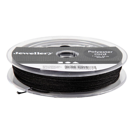 Creativ virksomhed https: www.cchobby.nl polyester-cord-thickness-1-mm-black-50-m-1-roll