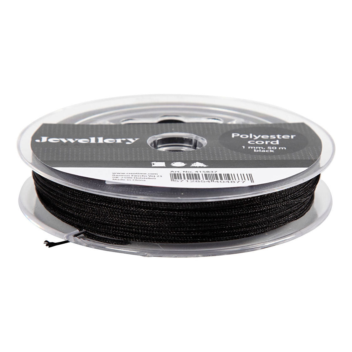 Creativ virksomhed https: www.cchobby.nl polyester-cord-thickness-1-mm-black-50-m-1-roll