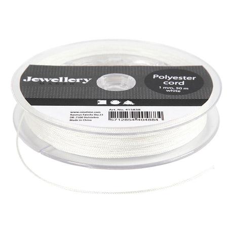 Creativ Company Polyester Cord White, 50m