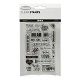 Creativ Company Silicone Stamps Engelsk tekst. 1 ark