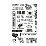 Creativ Company Silicone Stamps Engelsk tekst. 1 ark