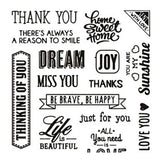 Creativ Company Silicone Stamps Engelsk tekst. 1 ark