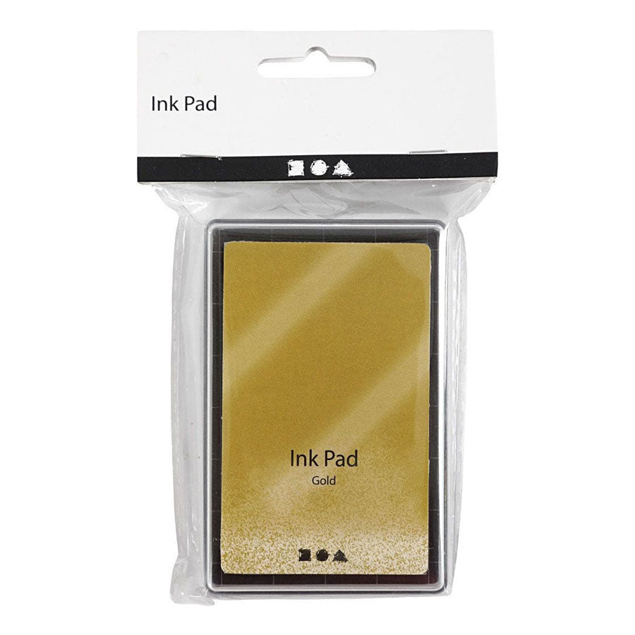 Creativ firma stempel blæk, guld, h: 2 cm, mål 9x6 cm, 1 stk.