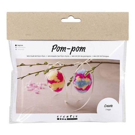 Creativ firma mini hobbysæt pompomæg, 2 stk. påske