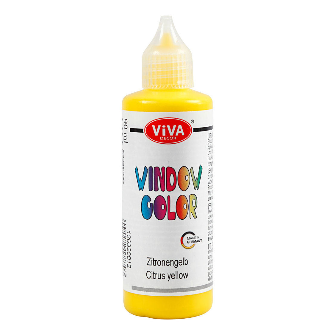 Creativ Company Window Color Sticker and Glass Paint Yellow, 90 ml