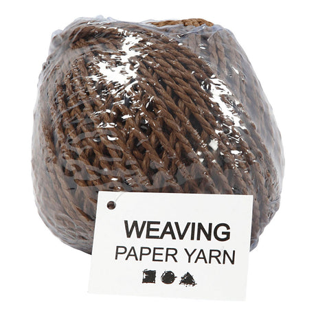 Creativ Company Paper Yarn mørkebrun, 40 m