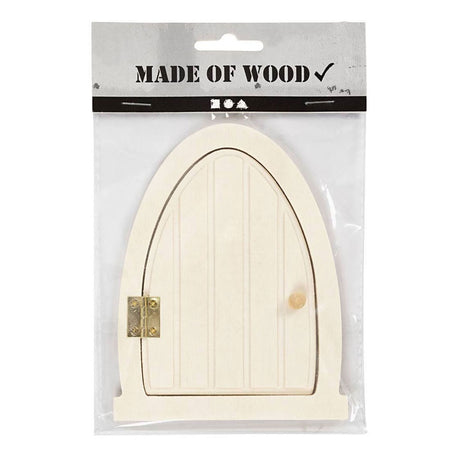 Creativ Company Wooden Miniature Door med hængsler, 13x10cm
