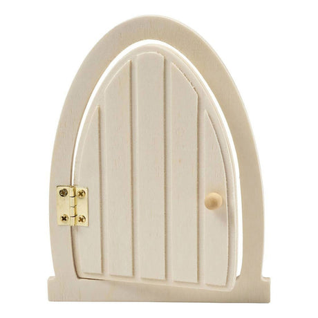Creativ Company Wooden Miniature Door med hængsler, 13x10cm