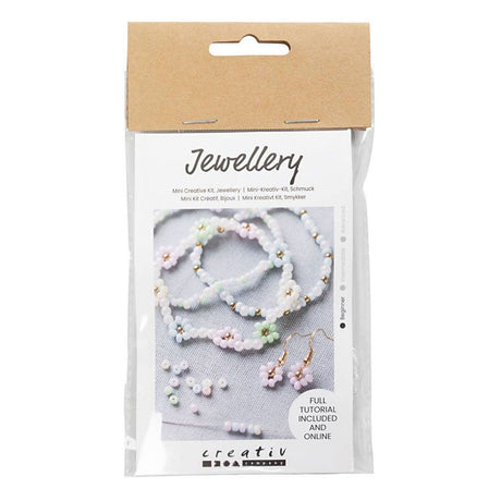 Creativ Company Mini Hobbyset Smykker Elastisk armbånd og ørering