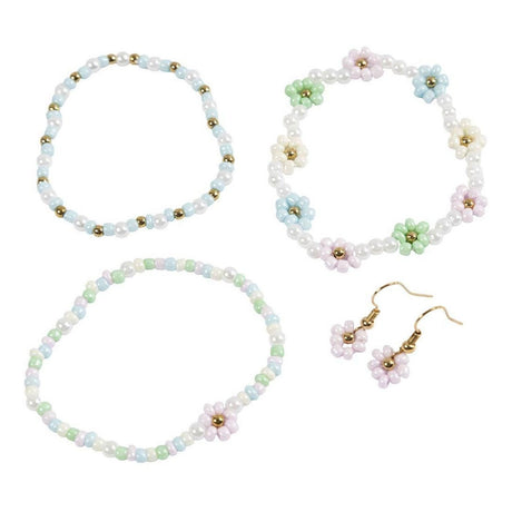 Creativ Company Mini Hobbyset Smykker Elastisk armbånd og ørering
