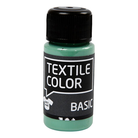 Creativ Company Textile Color Semi -Covering Textile Paint - Zeegroen, 50 ml
