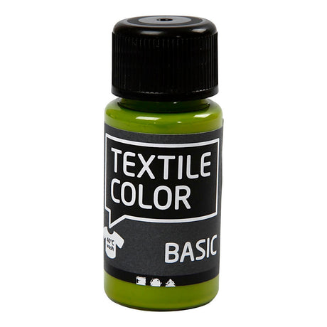 Creativ Company Textile Color Semi -Covering Textile Paint - Kiwi, 50 ml